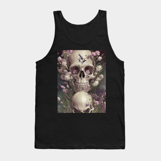 Bones and Botany Tank Top by levelsart